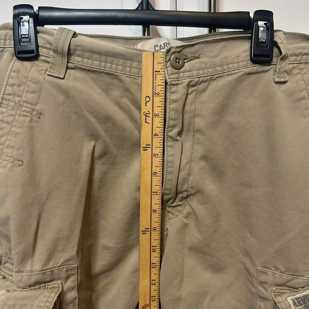 Levis Mens Cargo Shorts Tan Khaki Cotton Utility Workwear W34 Casual Summer